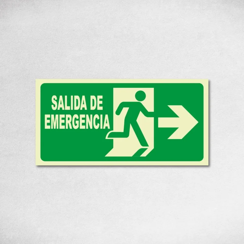 Salida de emergencia fotoluminiscente