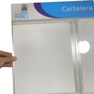 Cartelera Acrílica con bolsillos