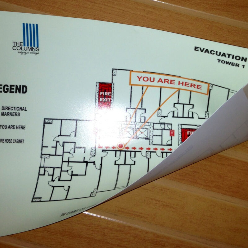 IMPRESIÓN DE PLANO DE EVACUACIÓN