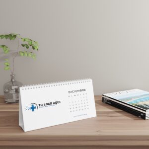 Calendario de escritorio pequeño con logo (personalizado)