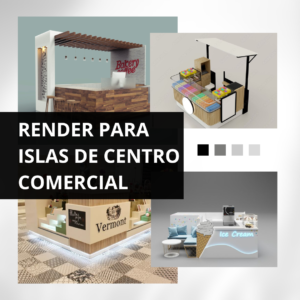 Render para islas de centro comercial
